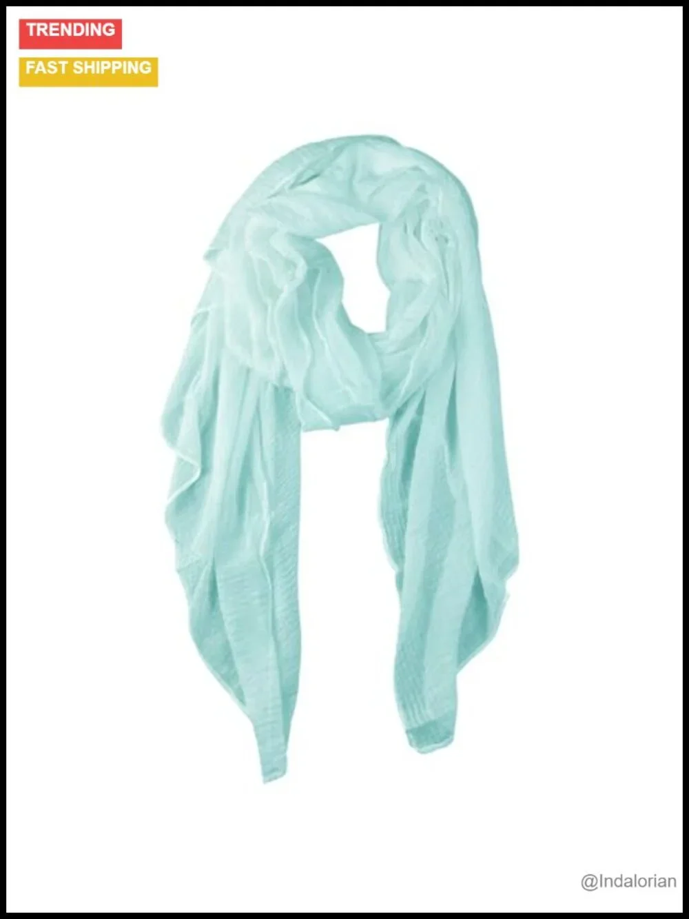 Lightweight Crinkle Scarf Shawl Wrap 65x30in